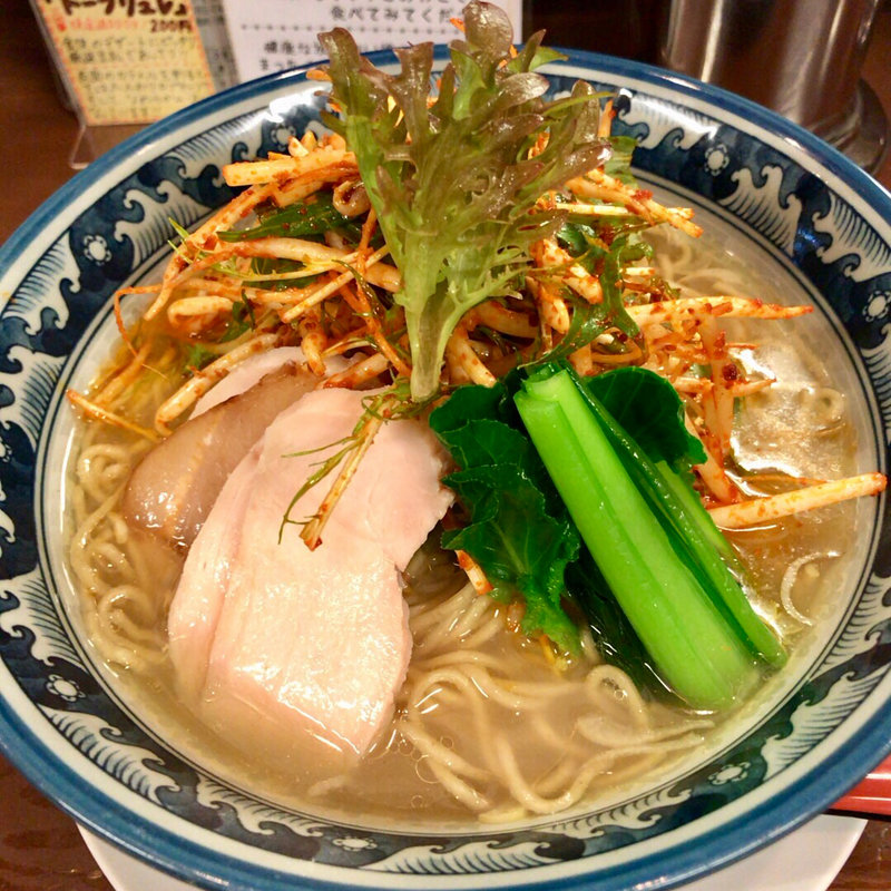 にごり塩ラーメン大盛＋旨辛野菜(鶏骨スープ 青桐 （けいこつすーぷあおぎり）)