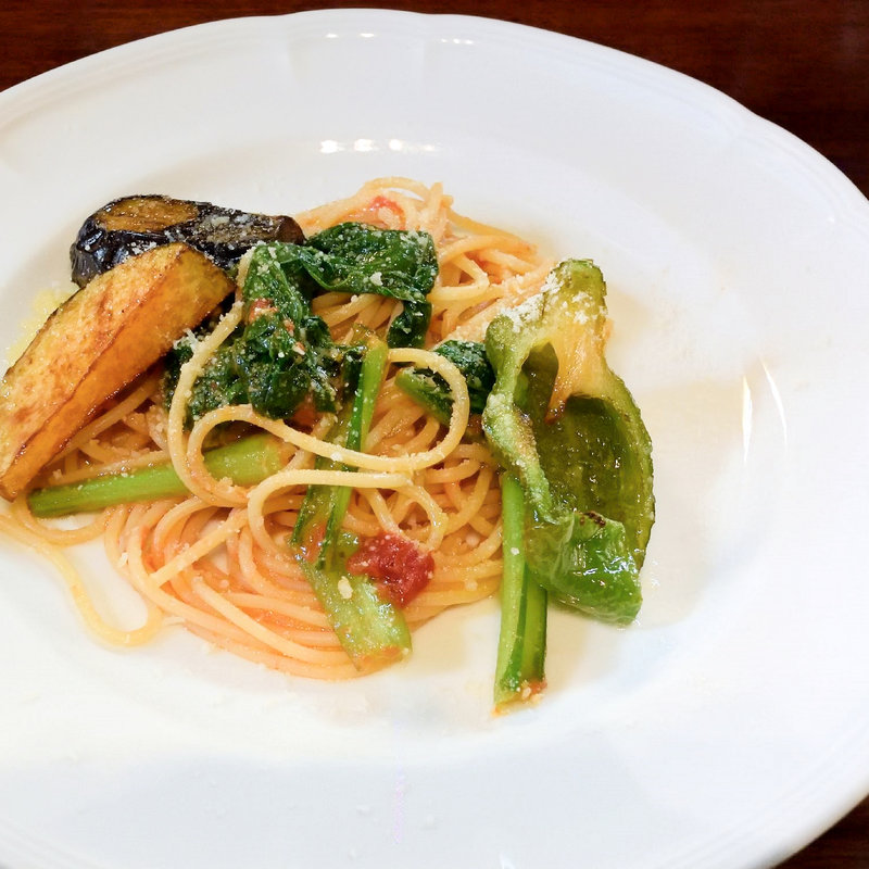 菜園風トマトソースのスパゲッティ(トラットリア　はしまや )