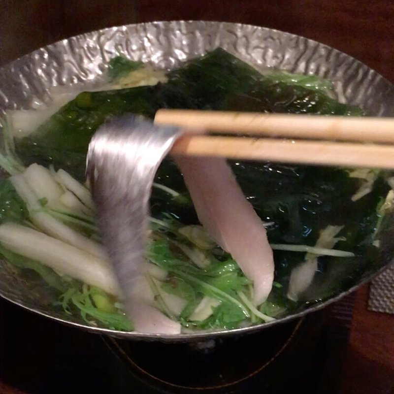 太刀魚のしゃぶしゃぶ(たちじゅう 園)