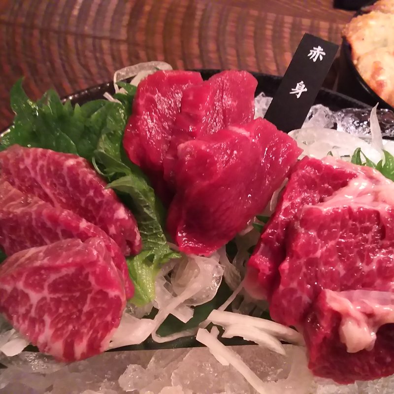 本日の馬刺し(九州 熱中屋 大森 LIVE )