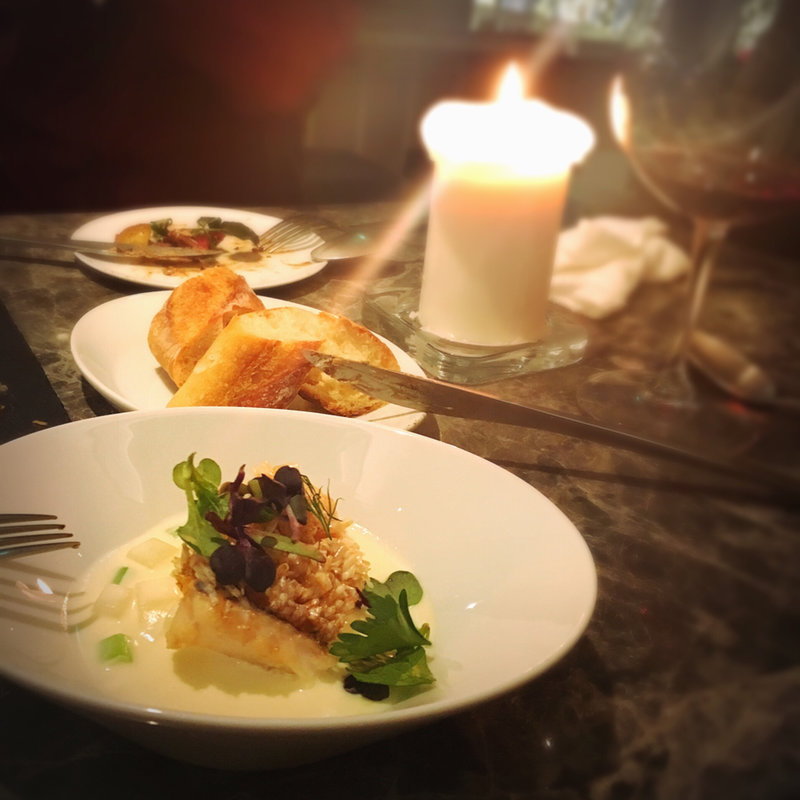 甘鯛のウロコ焼き 季節のブルーテ(bar à vin PARTAGER)