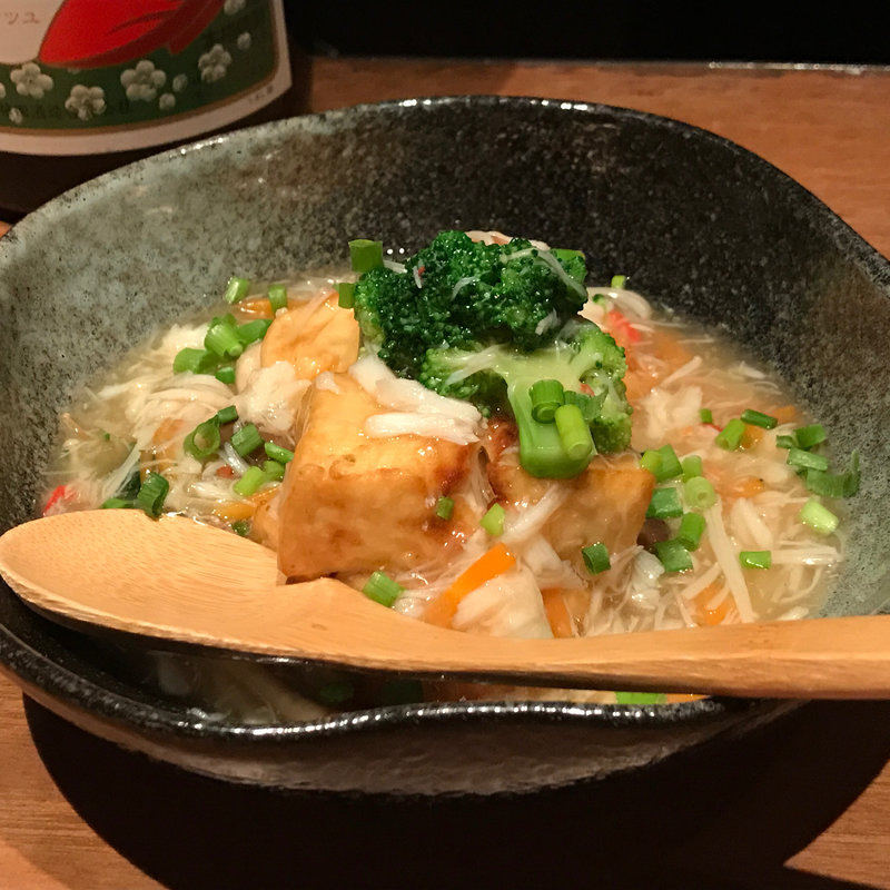 揚げ豆腐の中華風カニあんかけ(車道トウフ)