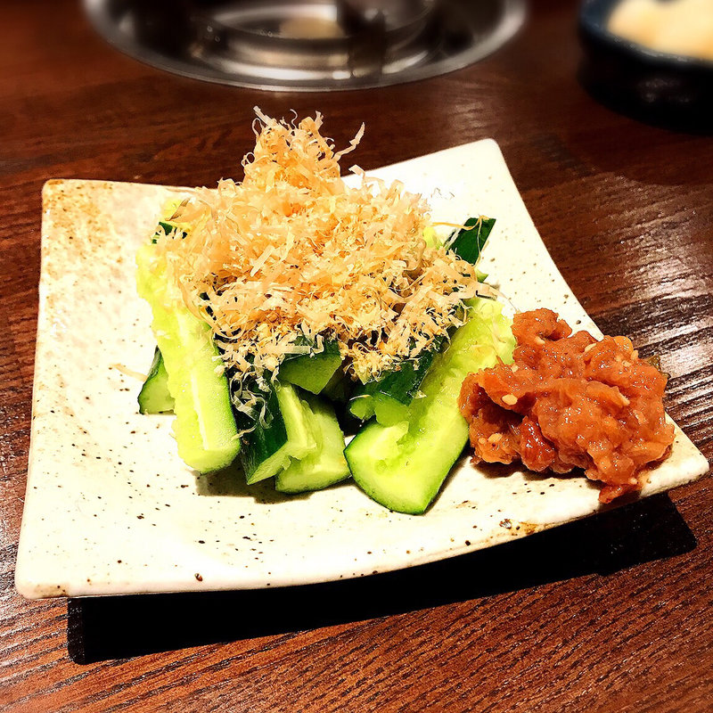 梅たたききゅうり(炊き肉名人 和牛まる 恵比寿)