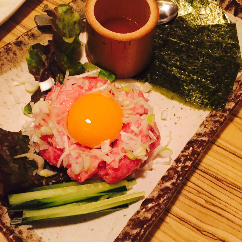 まぐろの葱塩ユッケ(楽蔵うたげ 渋谷駅前店 )