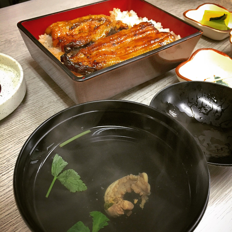 うな重と肝吸い(うな金)