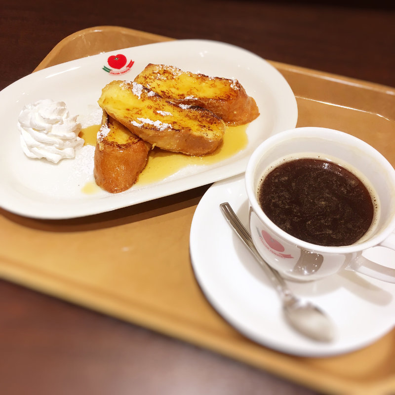 フレンチトーストセット(イタリアン・トマト カフェ 西新テングッドシティ店)