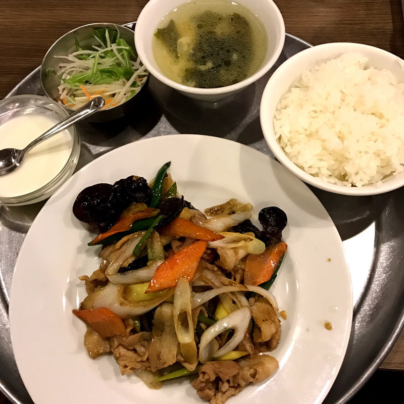 長ネギと豚肉強火炒めランチ(鑫隆楼)
