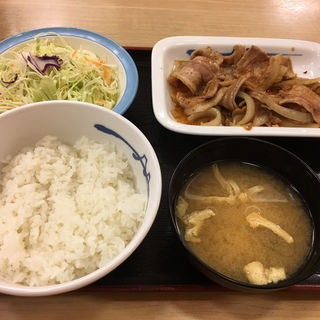 復刻 豚バラ生姜焼き定食(松屋 梅ヶ丘店 )