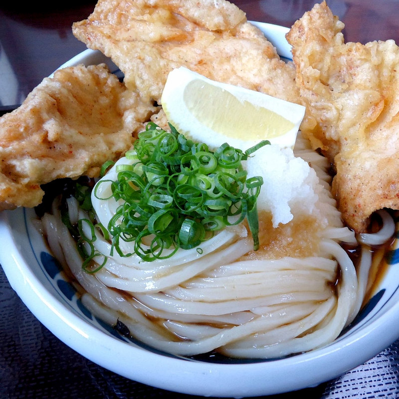 かしわ天ぶっかけ冷(うどん商人つづみ屋 )