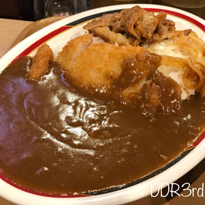 豚かつカレー＆豚スタミナ焼き丼（大盛りご飯 ルー1.5倍）(Sガスト 門前仲町店 （エスガスト）)