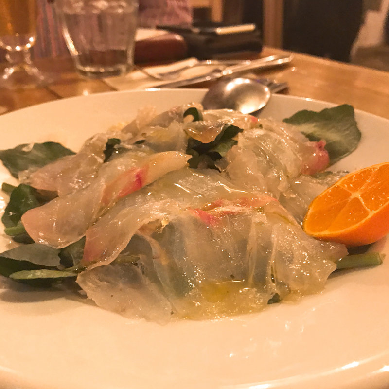 天然真鯛のカルパッチョ(ゲレロ)