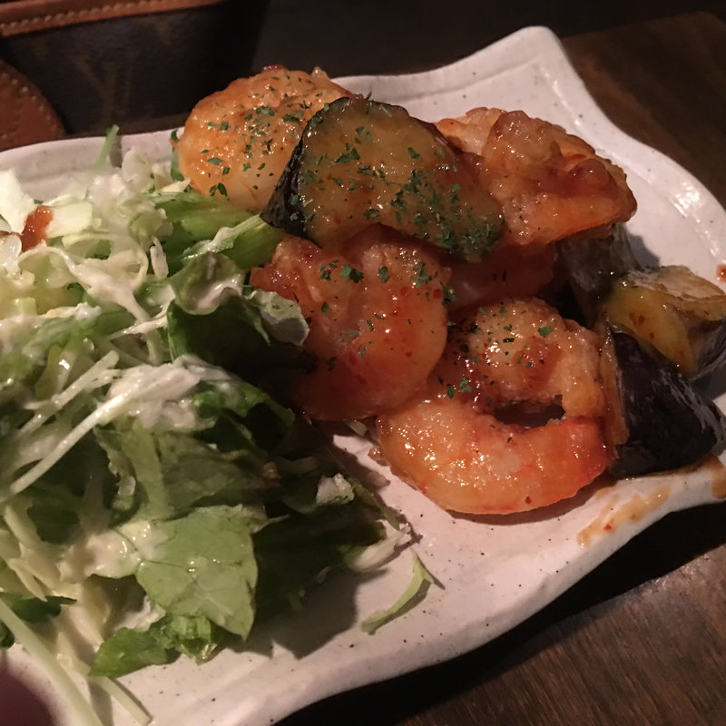 海老のピリ辛うまダレ(笑うだるま 大手門店)