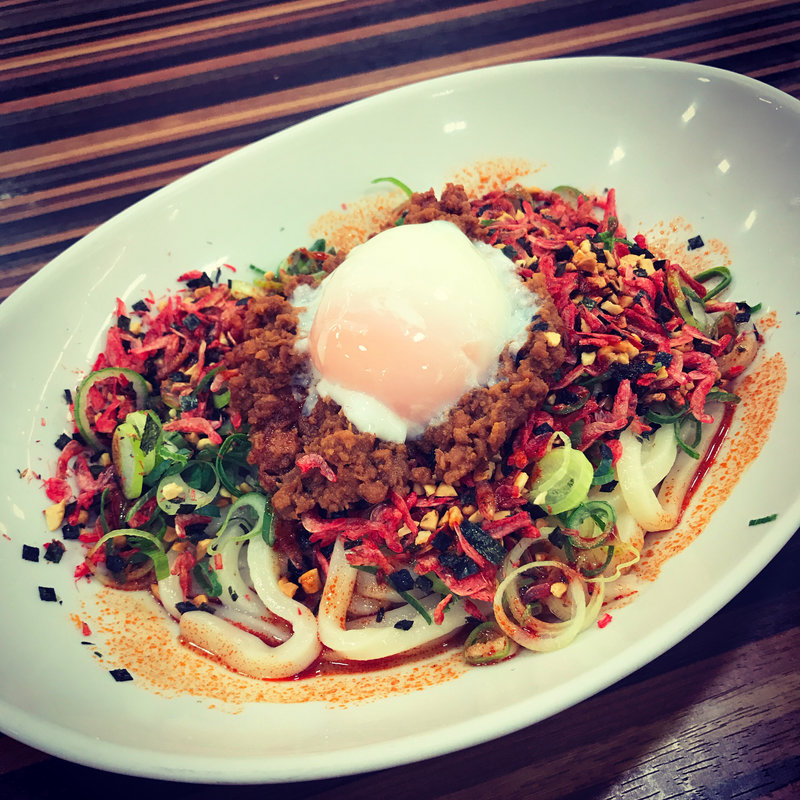 痺れ汁なし坦々うどん(はなまるうどん ホームズ葛西店)