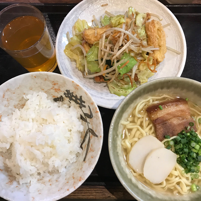 麩ちゃんぷるー(定食)(沖縄食堂 やんばる)