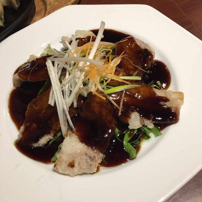 黒酢豚揚げ（サラダ付き）(南天玉 新川店)