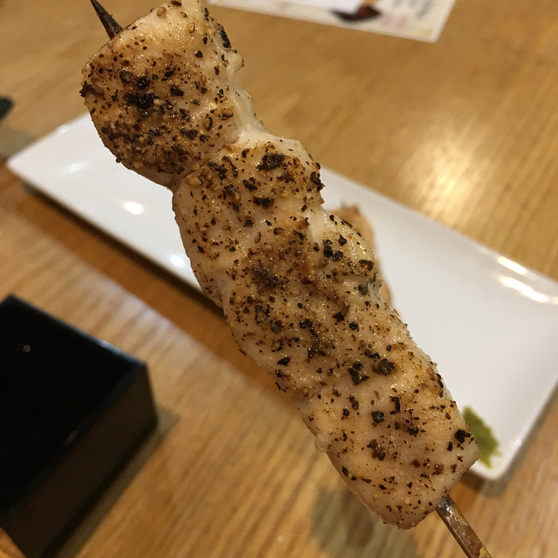 ささみブラックペッパー串(焼鳥 十蔵 舞松原店)