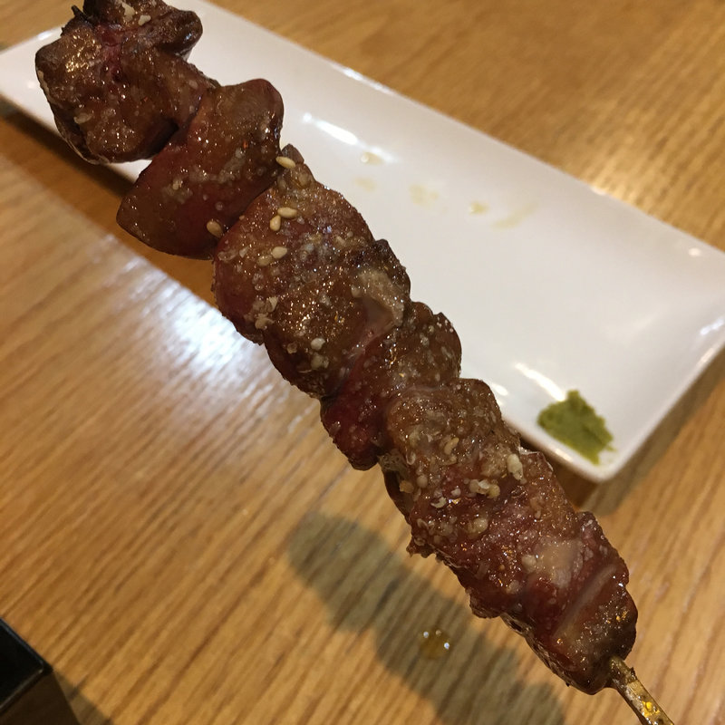 牛ハツ串(焼鳥 十蔵 舞松原店)