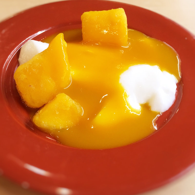 完熟マンゴー杏仁(くら寿司 福岡飯倉店)