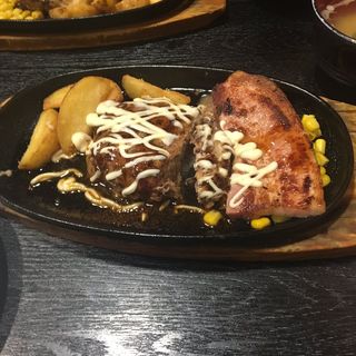ハンバーグ+厚切りベーコン(三浦のハンバーグ （ミウラノハンバーグ）)