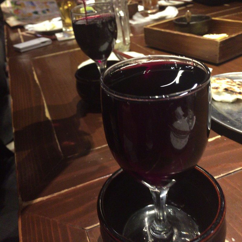 なみなみ赤ワイン(とりとうどんと元気な酒　はっぷう 堺店 )