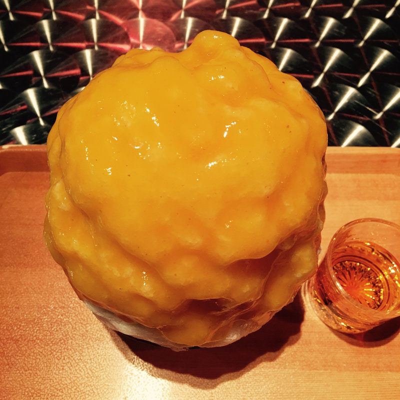 柿みるくとグランマルニエ(大人限定)(かき氷喫茶 バンパク )