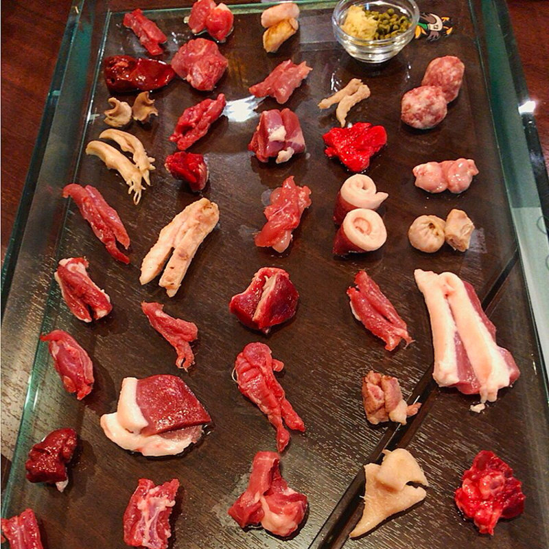 鴨鍋、鴨刺し(天満鴨バルねぎま)