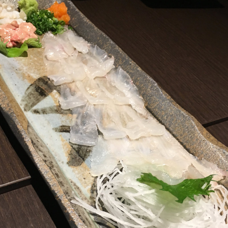 かわはぎ刺し(酒佳蔵)