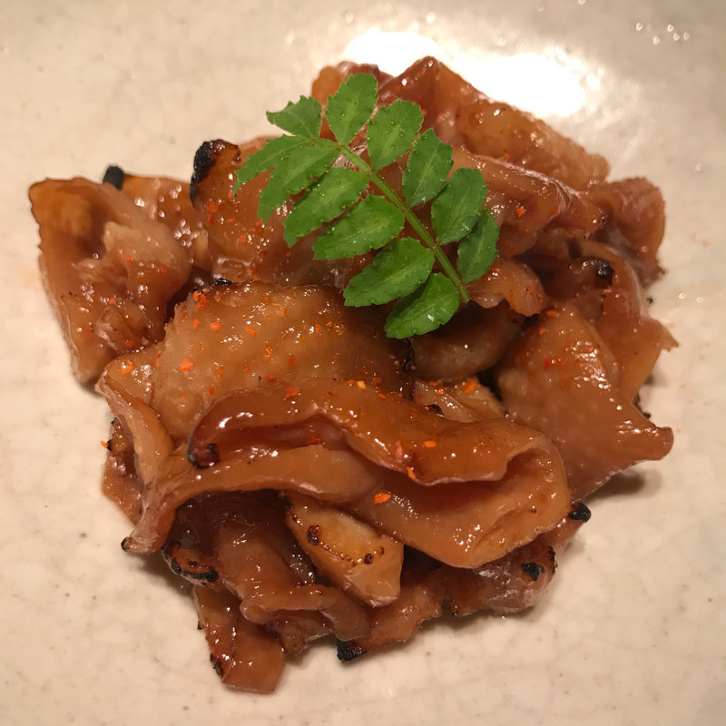 鳥皮の甘辛煮(ゴーサイン食堂)