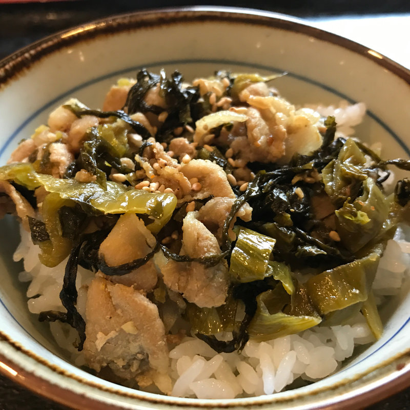 ぶた高菜ミニ丼ぶり(五島軒)