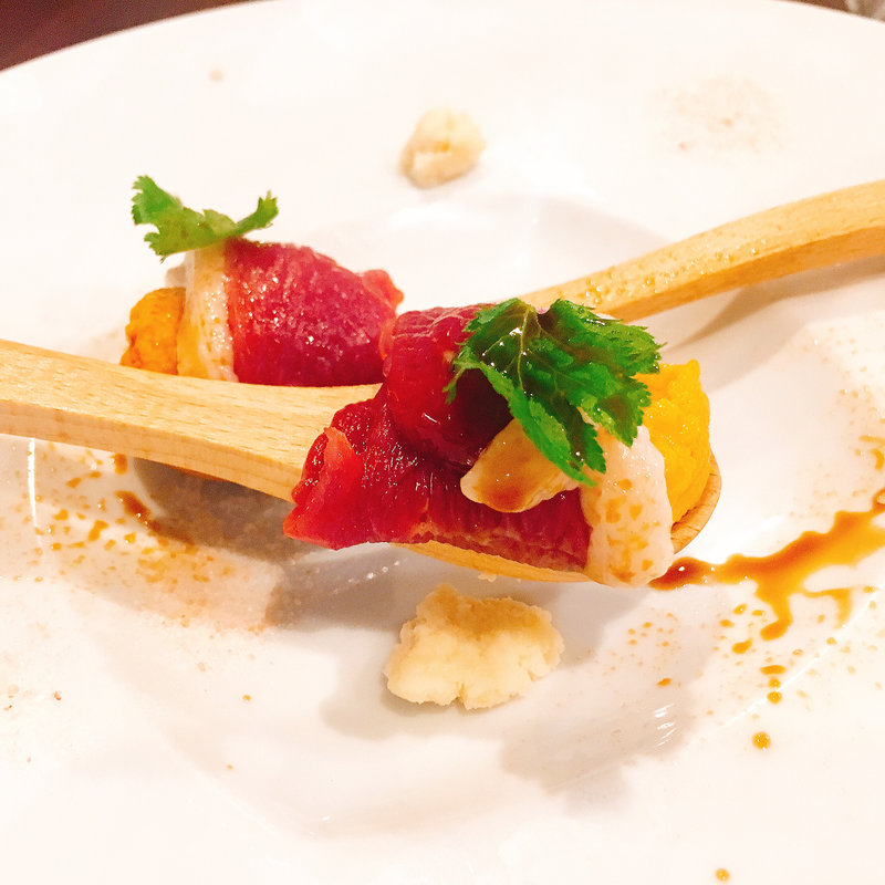 鴨ウニ巻き(天満鴨バルねぎま)