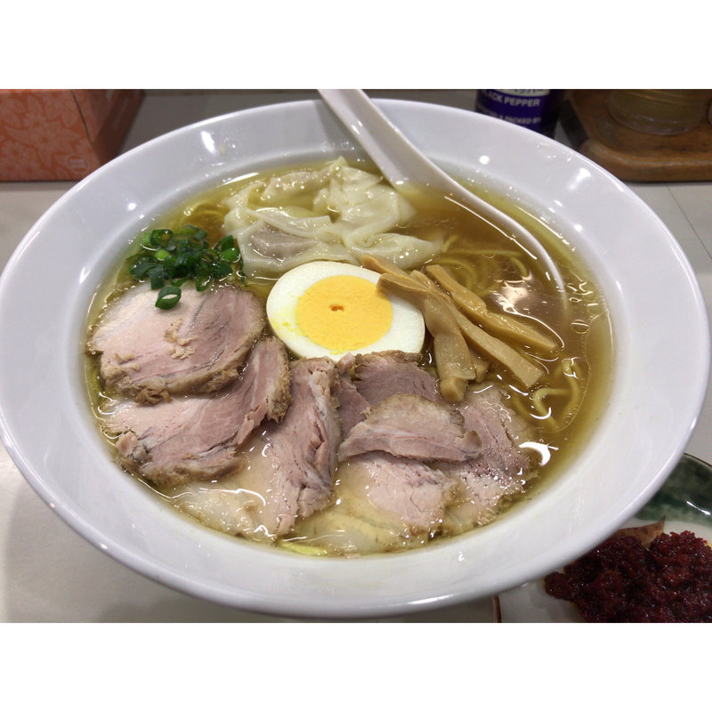 正油焼豚雲呑麺 +らーじゃー玉(再来軒 )