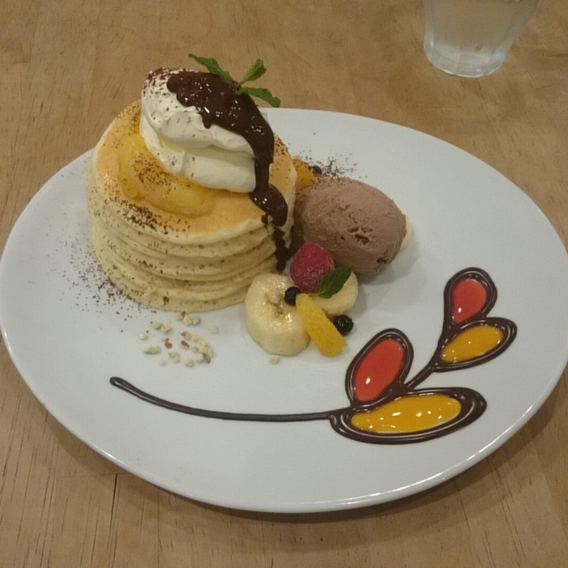 ショコラオランジュパンケーキ(パンケーキママカフェ VoiVoi （ヴォイヴォイ）)