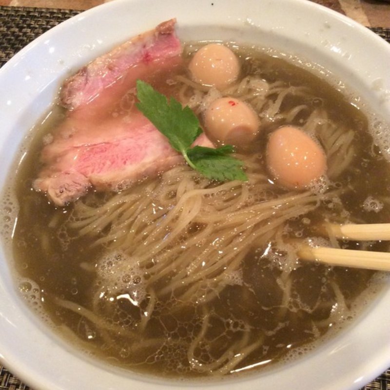 マッドクラブそば
プラス、〆のリゾット、ウズラの味玉、黒酢の和え玉(ノ貫)