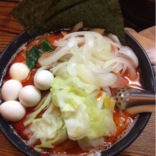 タンタン麺+キャベツ+玉ねぎ+うずら(壱八家 東戸塚本店)