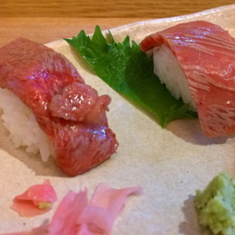 松坂牛あぶり寿司(伊勢うどん 奥野家 （いせうどん おくのや）)