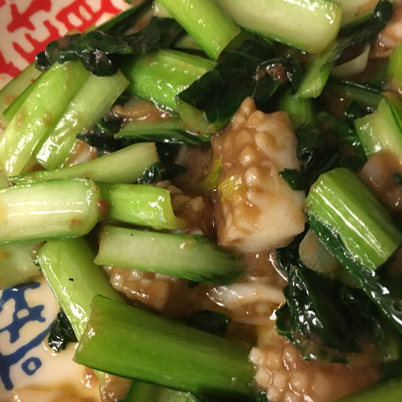 イカと青菜の海老味噌炒め(龍影 )