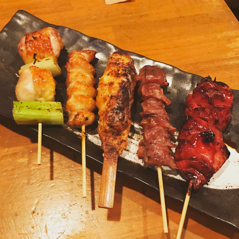 比内地鶏と大山鶏の盛り合わせ(海舟)