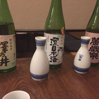 日本酒飲み比べ(炭火 串焼きボンちゃん)