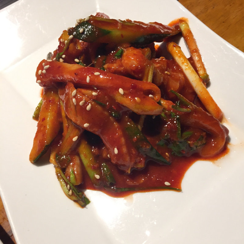 エイのキムチ和え(ジンコゲ)