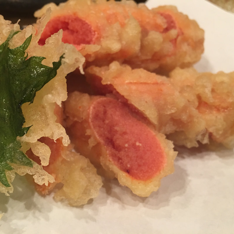 明太子の天ぷら(博多三昧 まるとく食堂)