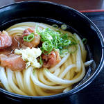 かしわうどん冷(麦○ （むぎまる）)