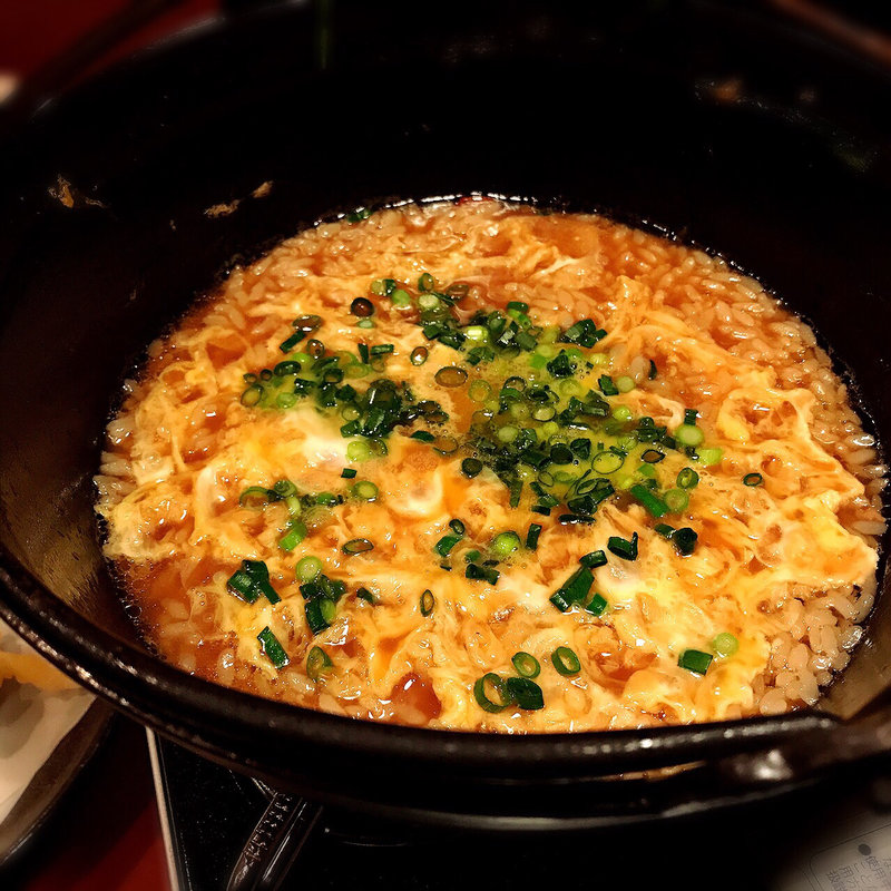 雑炊セット（たまご・ねぎ・お新香付き）(かね萬六本木)