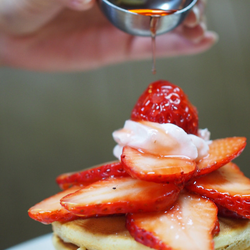 いちごのパンケーキ(コーヒー、紅茶付き)(香留壇)