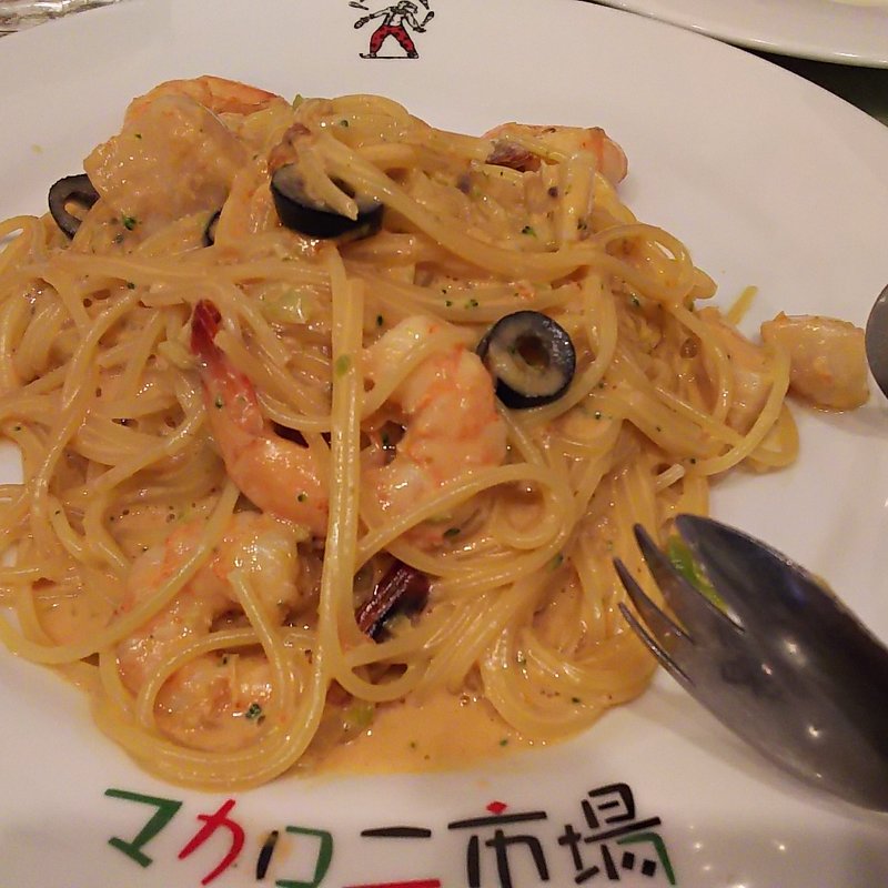 海老とホタテのクリームスパゲティ(マカロニ市場 相模原店)
