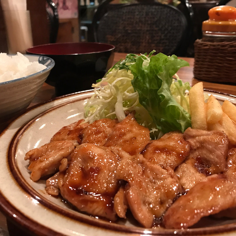 若鶏のタレ焼き定食(COFFEE & COOK むちゃちゃ)