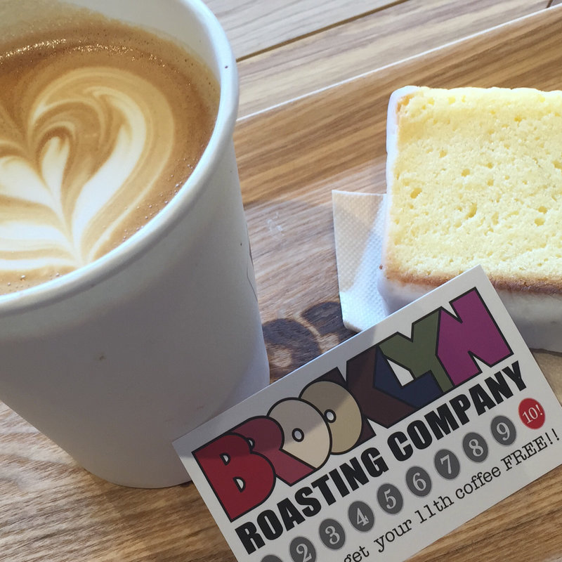 ラテ&レモンケーキ(ブルックリン ロースティング カンパニー 晴海トリトン店)
