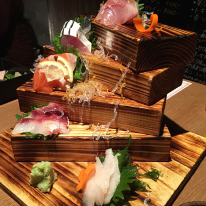 お刺身の五点盛り(和顔 本館 鶏魚楼)