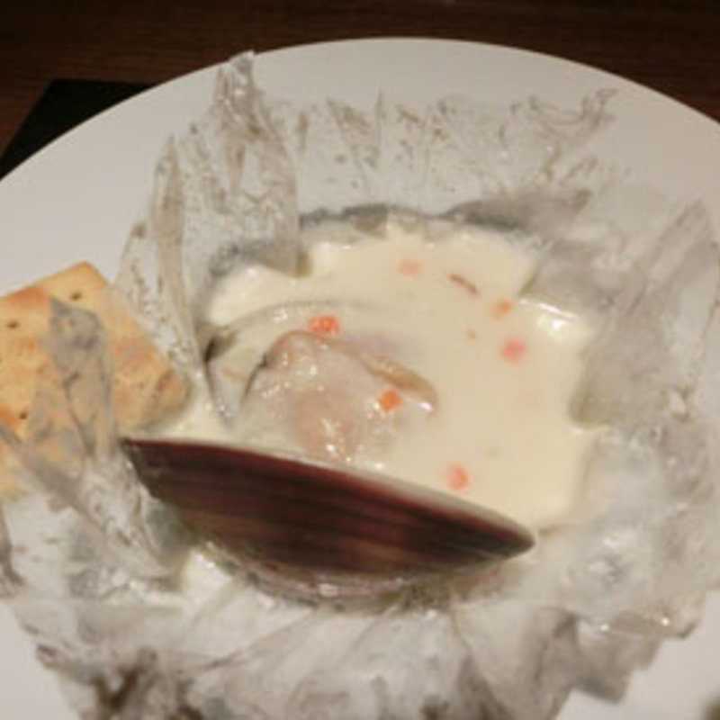 クラムチャウダー(日本料理「水簾」)