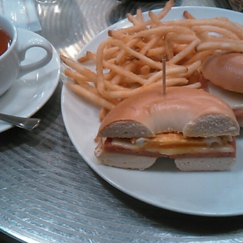 スパムエッグベーグル（セット）(エアポートベーグルカフェ)