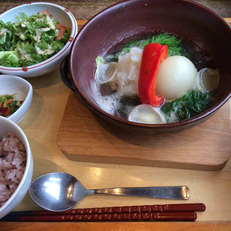 もずくあんかけ豆腐つくねハンバーグ定食(やさい家めい 五反田東急スクエア店)